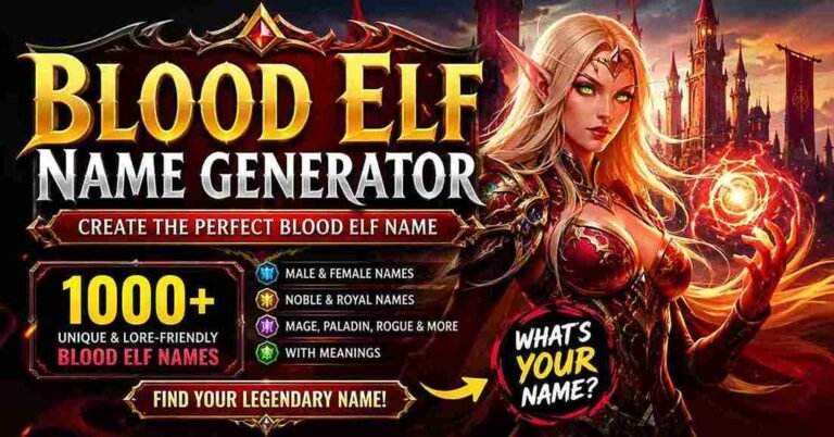 blood elf name generator
