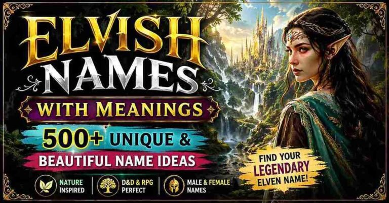 Elvish Names with Meanings