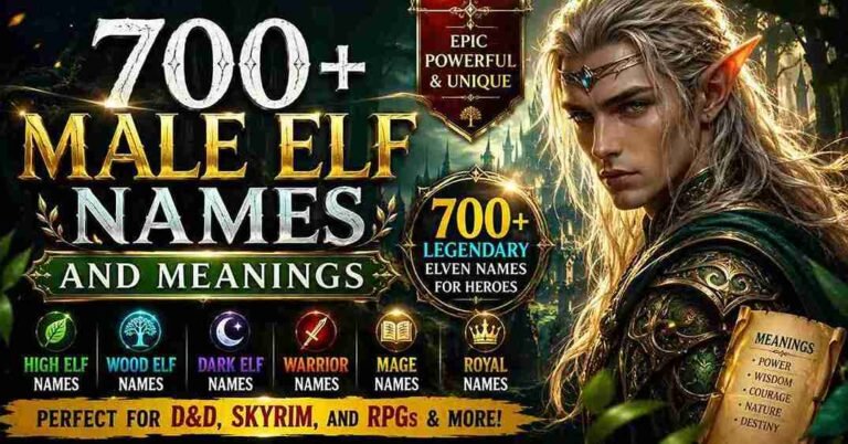 male elf names and meanings