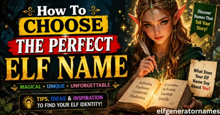 How To Choose The Perfect Elf Name