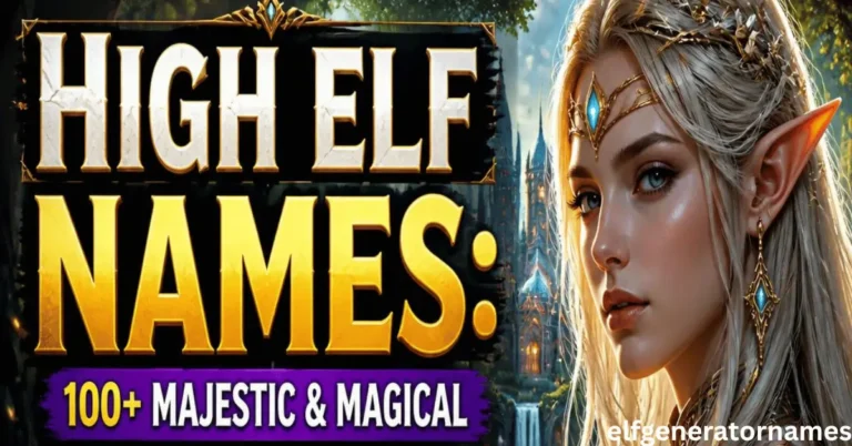 High Elf Names