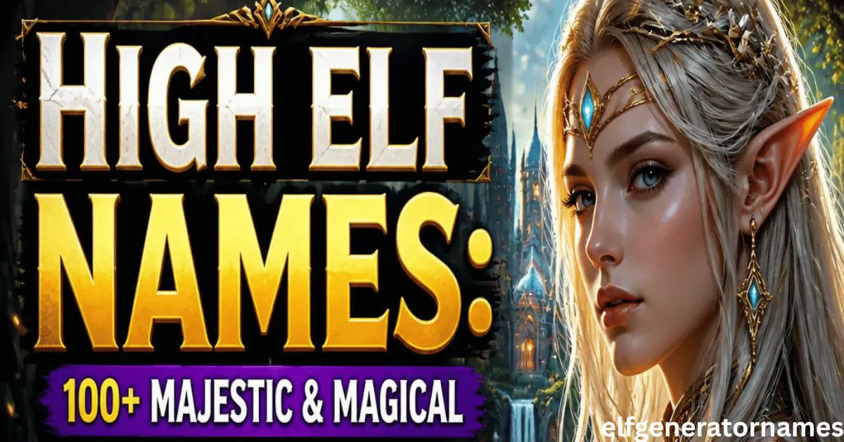 High Elf Names