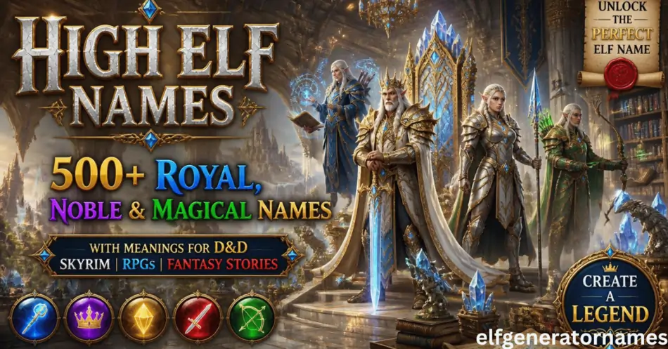 High Elf Names