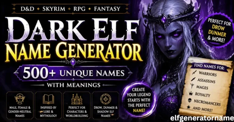 dark elf name generator