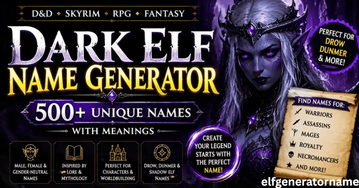 dark elf name generator