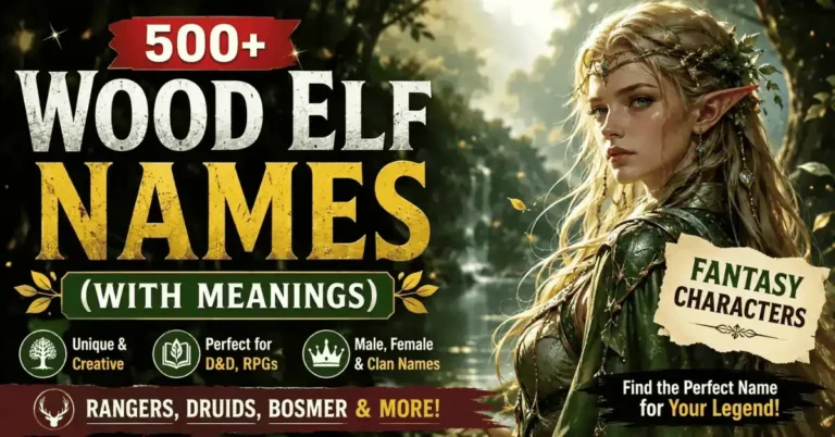500+ Wood Elf Names