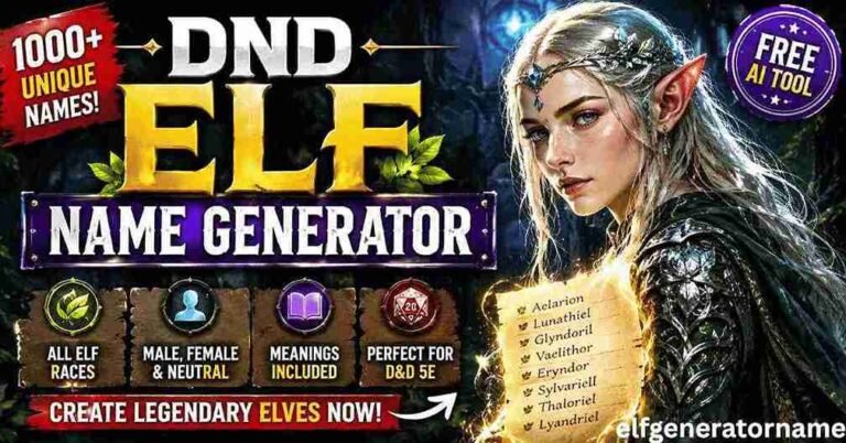 DND Elf Name Generator