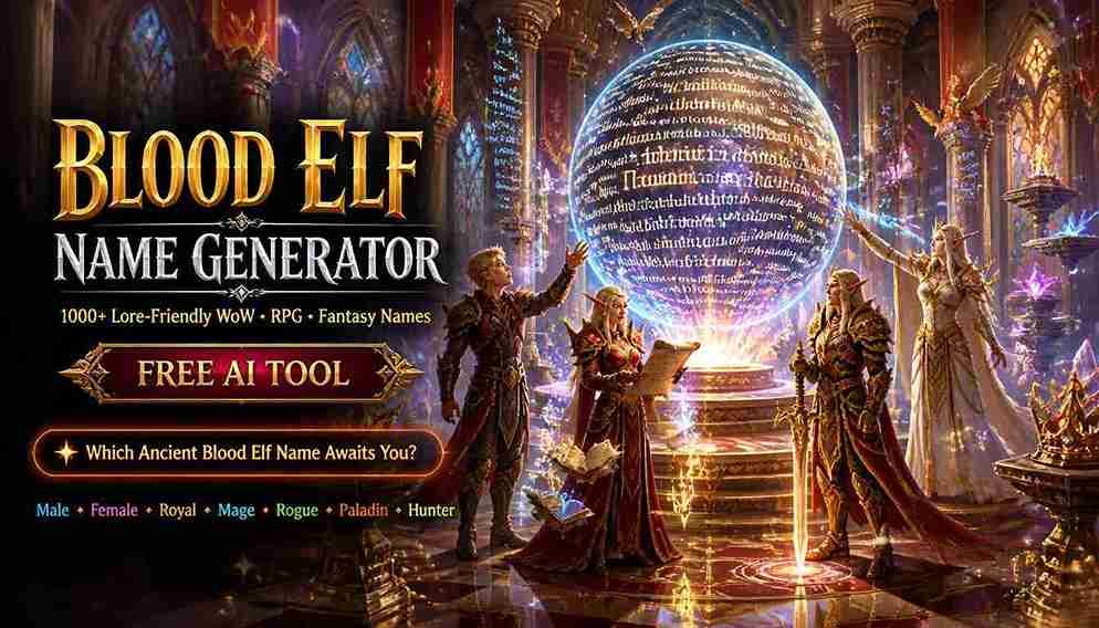 Blood Elf Name Generator