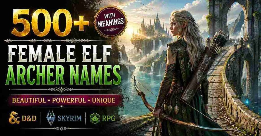 female elf archer names