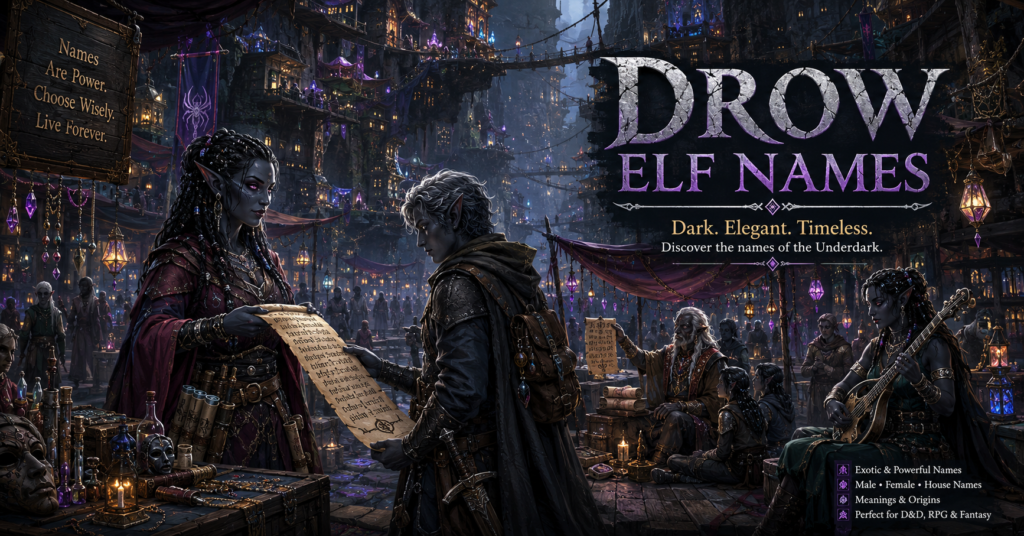 drow elf names