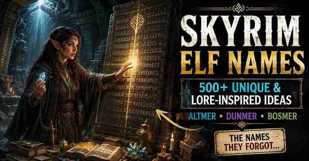 skyrim elf names
