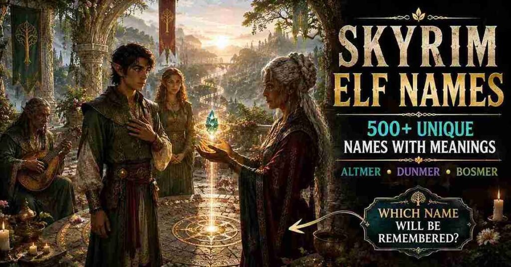 skyrim elf names