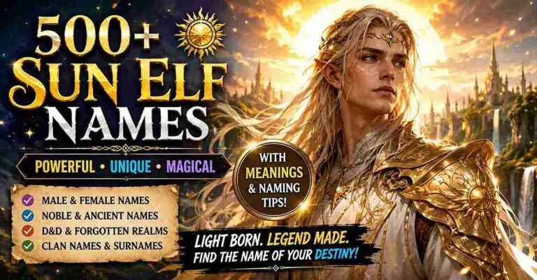 sun elf names
