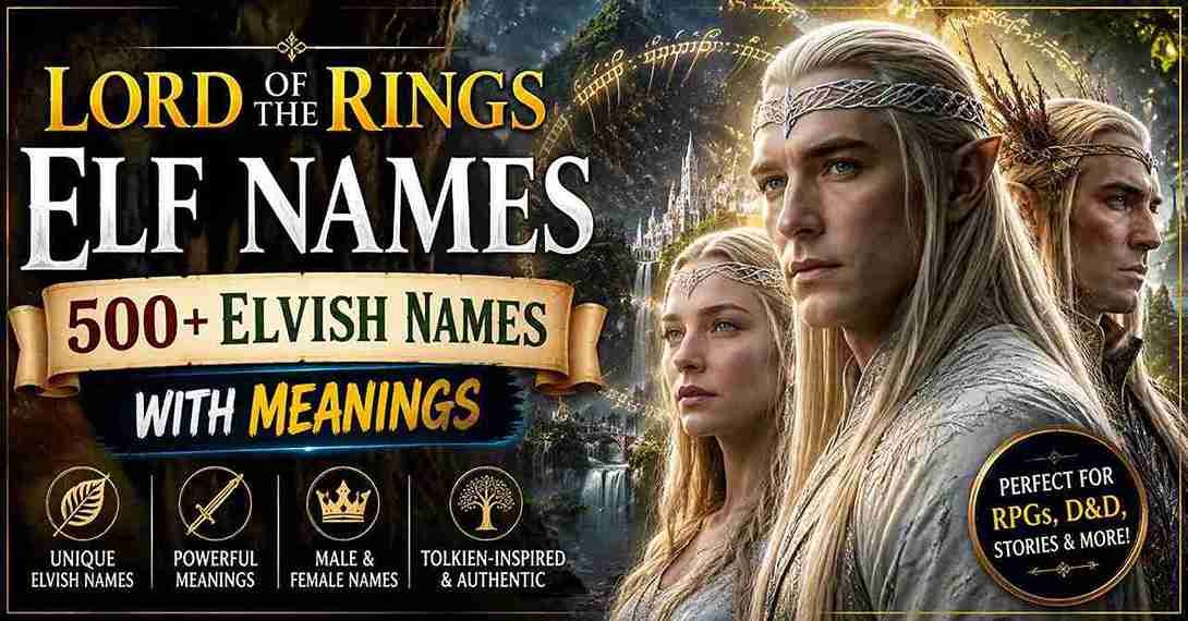 lord of the rings elf names