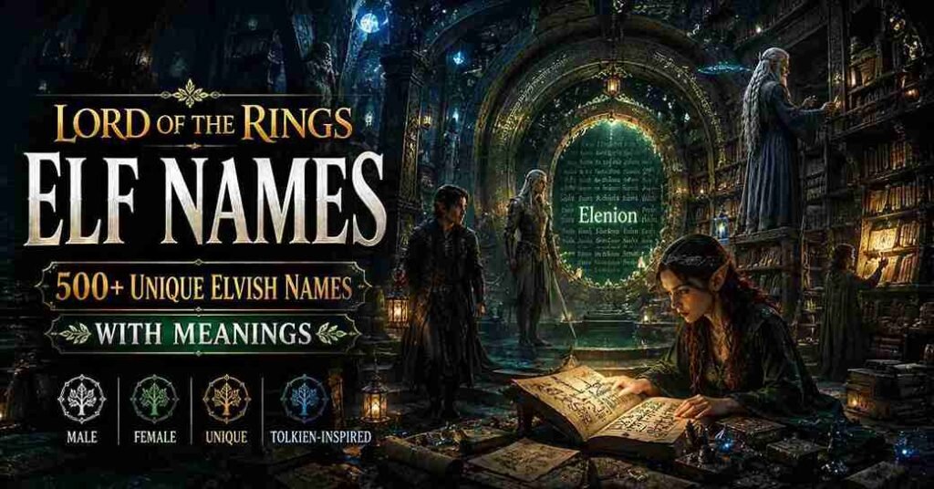 lord of the rings elf names