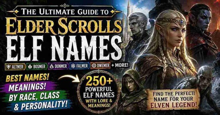 elder scrolls elf names