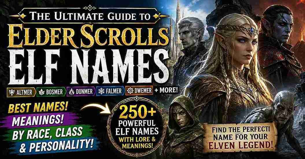elder scrolls elf names