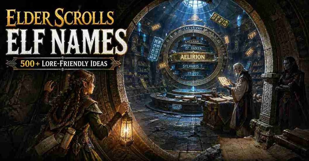 elder scrolls elf names