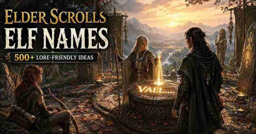 elder scrolls elf names