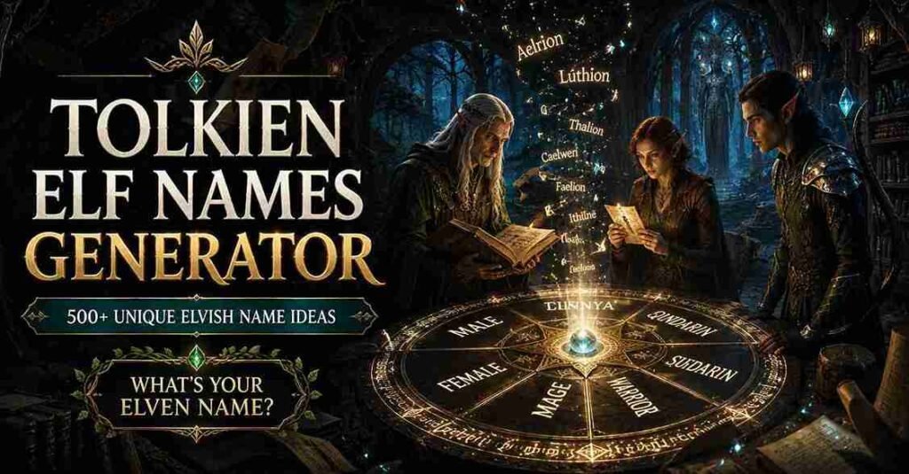 tolkien elf names generator