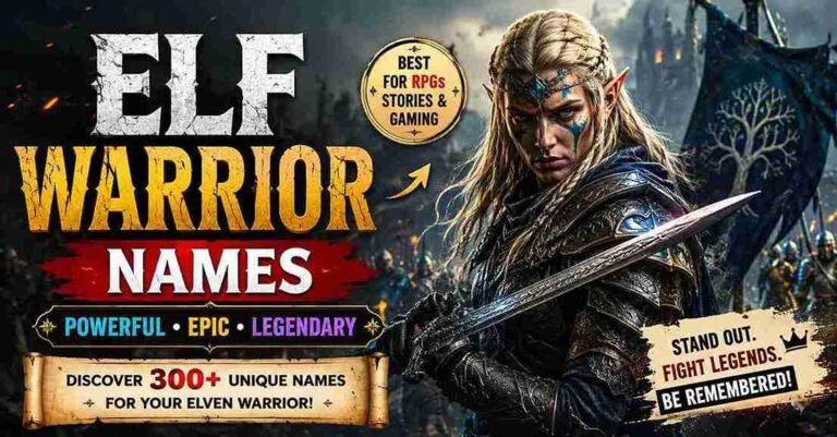 Elf Warrior Names