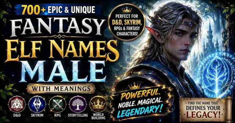fantasy elf names male