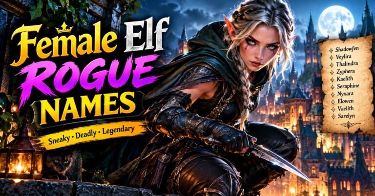 female elf rogue names