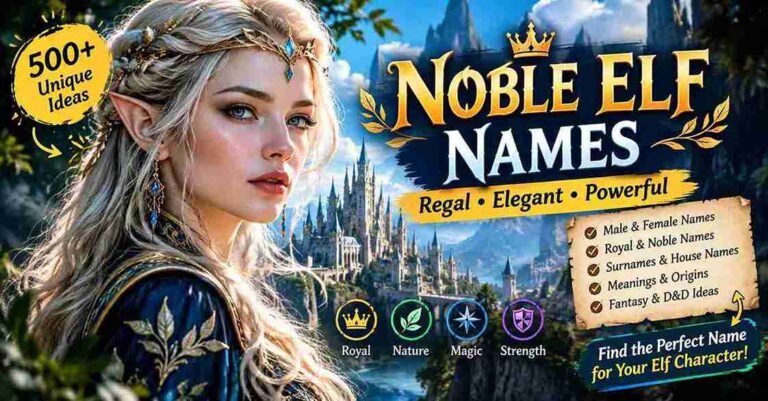 noble elf names